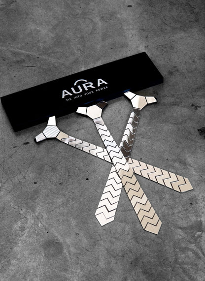 Aura Tie - Silver Bolt