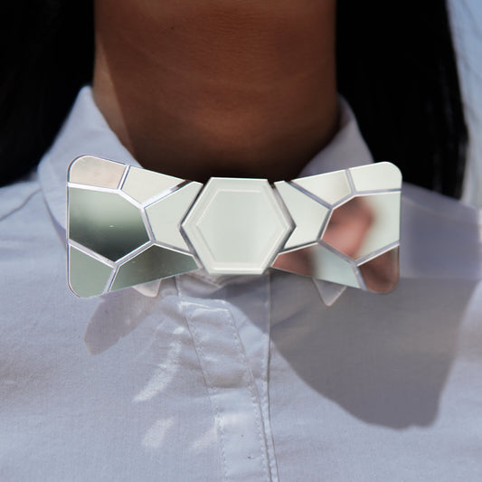 Aura Bow Tie - Silver