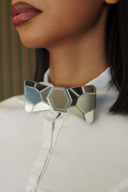 Aura Bow Tie - Silver