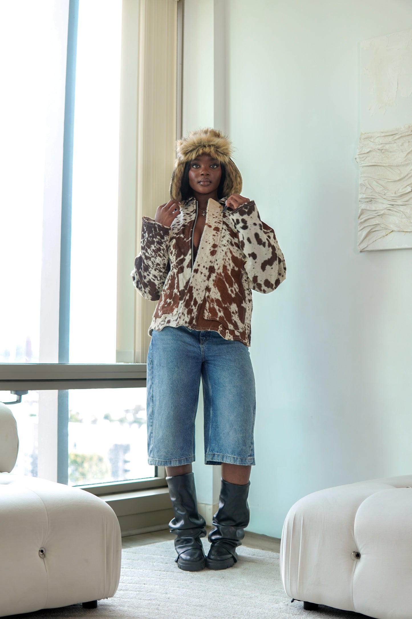 Wavy Cowhide Jacket